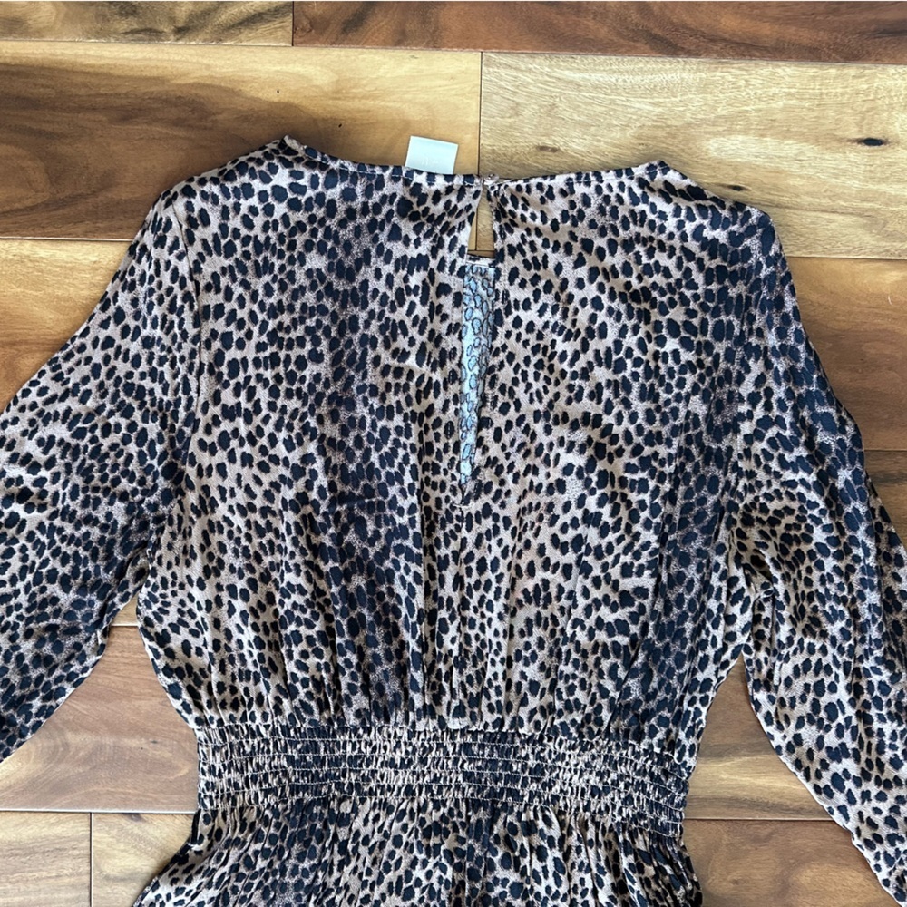 H&M Leopard Long Sleeve Dress size 6 - Picture 4 of 5